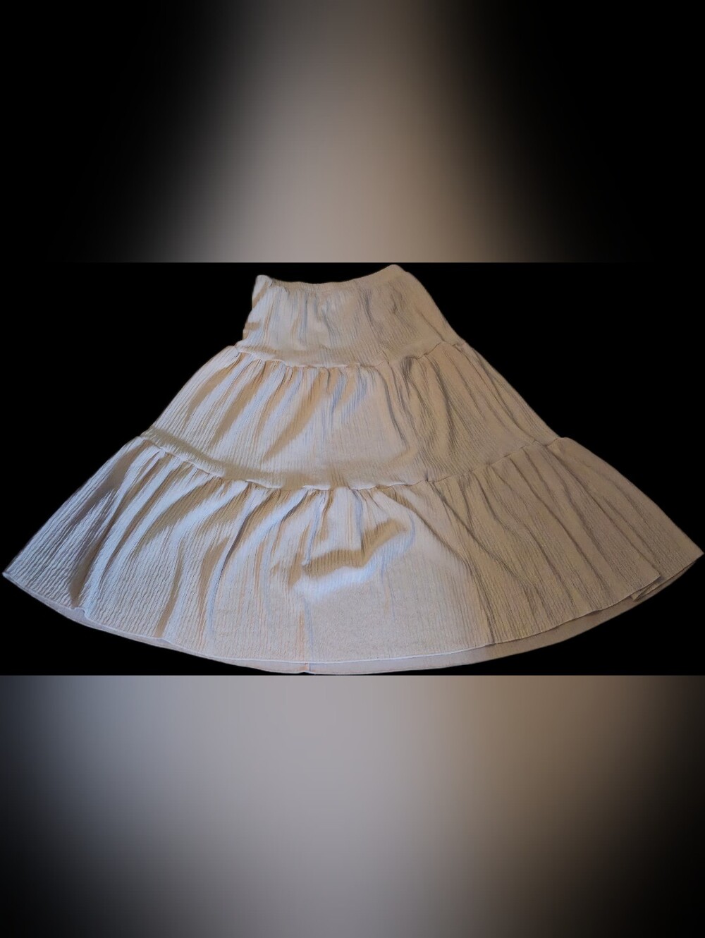 SHEIN Cream Tiered Circle Skirt